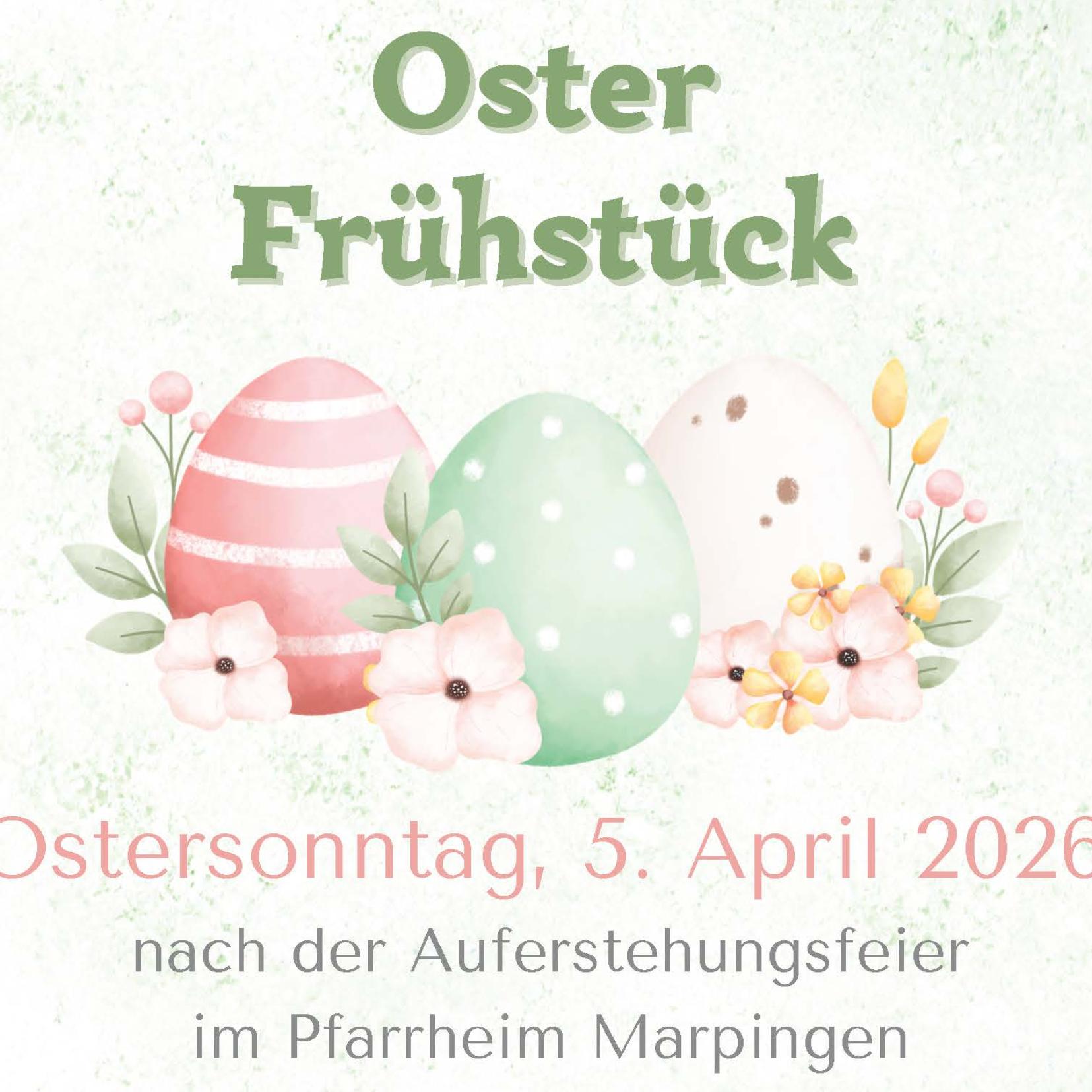 Grün Rosa Floral Wasserfarben Frühstück Ostern Einladung